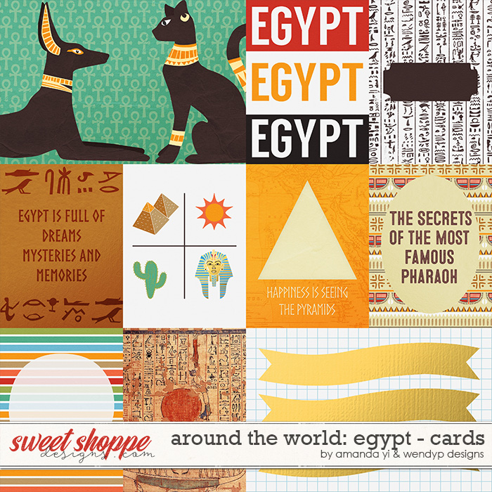 Around the world: Egypt - Cards by Amanda Yi and WendyP Designs