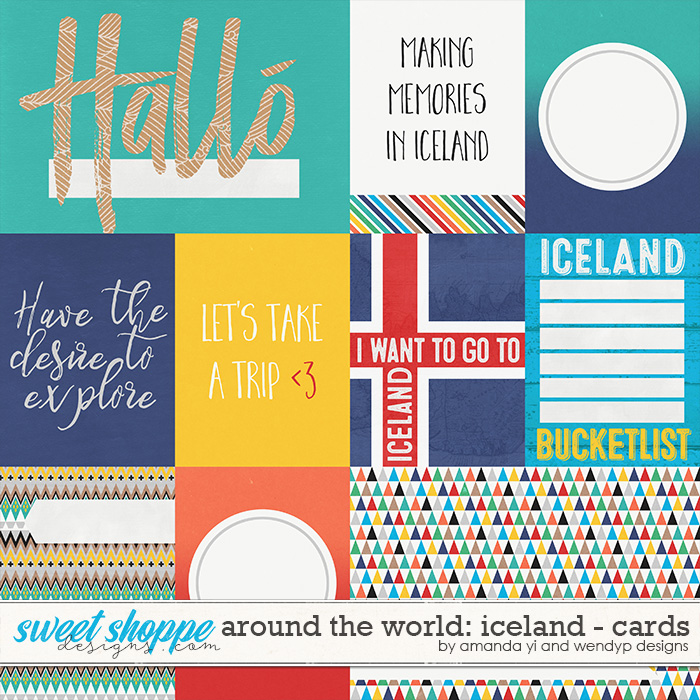 Around the world: Iceland - cards by Amanda Yi & WendyP Designs