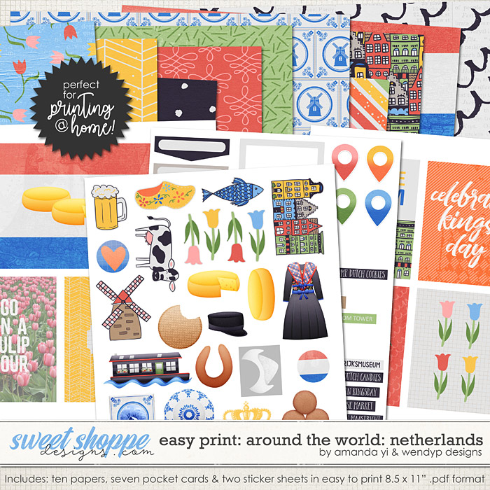 Easy Print Around the world: Netherlands by Amanda Yi & WendyP Designs