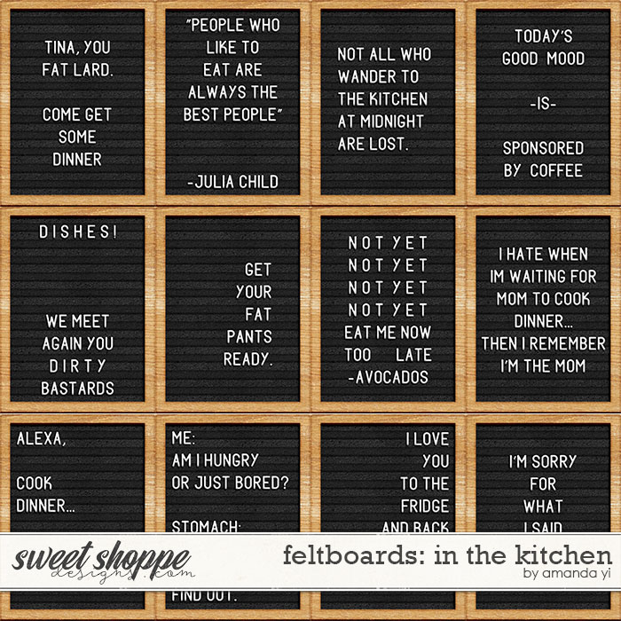 Feltboards: In the kitchen by Amanda Yi