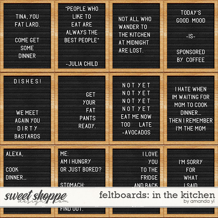 Feltboards: In the kitchen by Amanda Yi Feltboards: In the kitchen by Amanda Yi