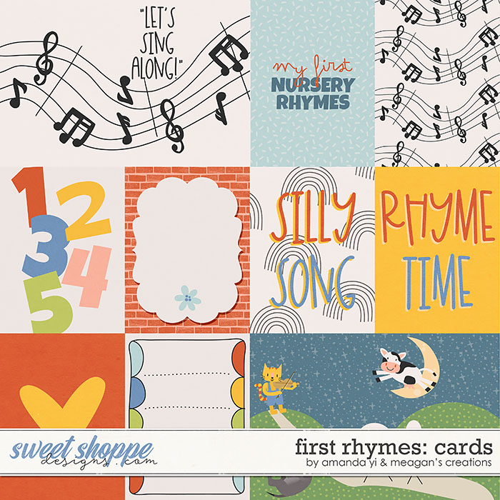 First rhymes: cards by Amanda Yi & Meagan's Creations