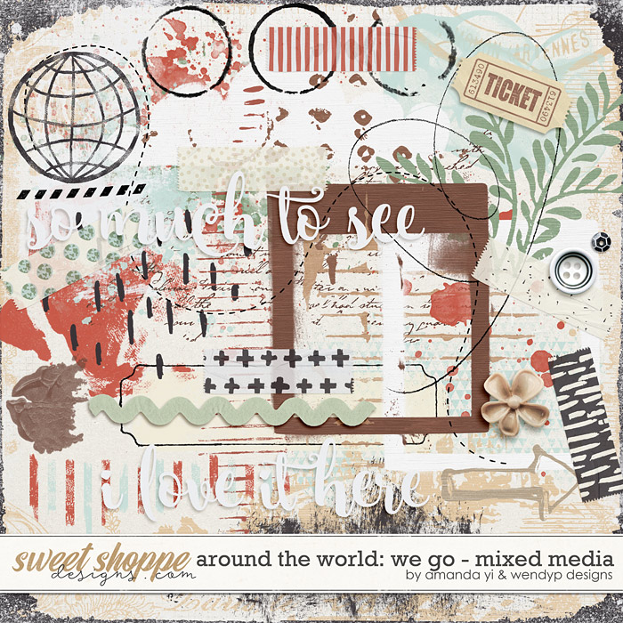Around the world: We Go - Mixed Media by Amanda Yi & WendyP Designs