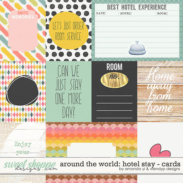 Around the world: hotel stay - cards by Amanda Yi & WendyP Designs