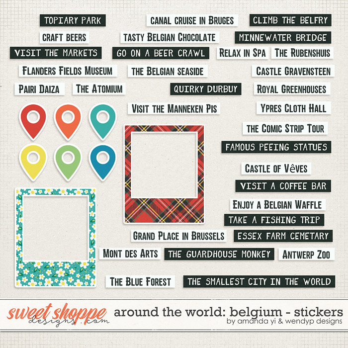 Around the world: Belgium - Stickers by Amanda Yi & WendyP Designs