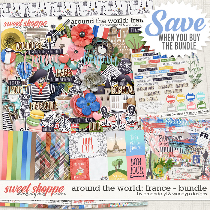 Around the world: France - Bundle by Amanda Yi & WendyP Designs