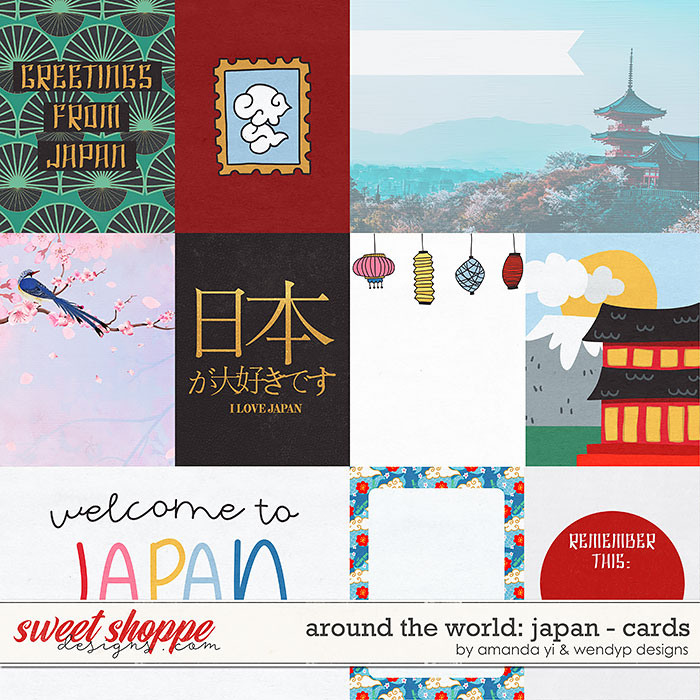 Around the world: Japan - cards by Amanda Yi & WendyP Designs