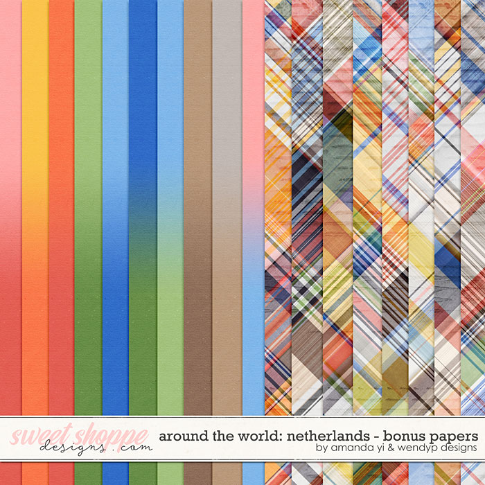 Around the world: Netherlands - Bonus Papers by Amanda Yi & WendyP Designs Around the world: Netherlands - Bonus Papers by Amanda Yi & WendyP Designs