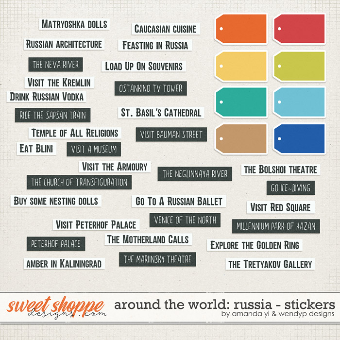 Around the world: Russia - Stickers by Amanda Yi & WendyP Designs