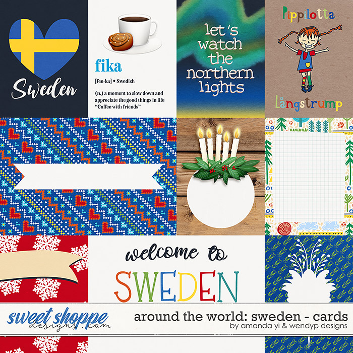 Around the world: Sweden - cards by Amanda Yi & WendyP Designs Around the world: Sweden - cards by Amanda Yi & WendyP Designs