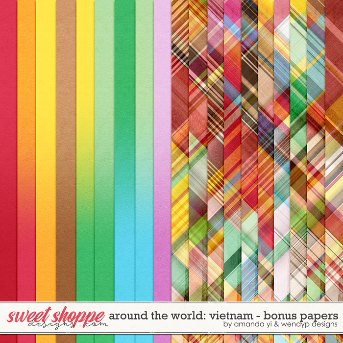 Around the world: Vietnam - Bonus Papers by Amanda Yi & WendyP Designs