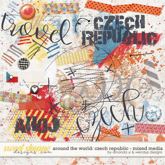 Around the world: Czech Republic - Mixed Media by Amanda Yi & WendyP Designs Around the world: Czech Republic - Mixed Media by Amanda Yi & WendyP Designs