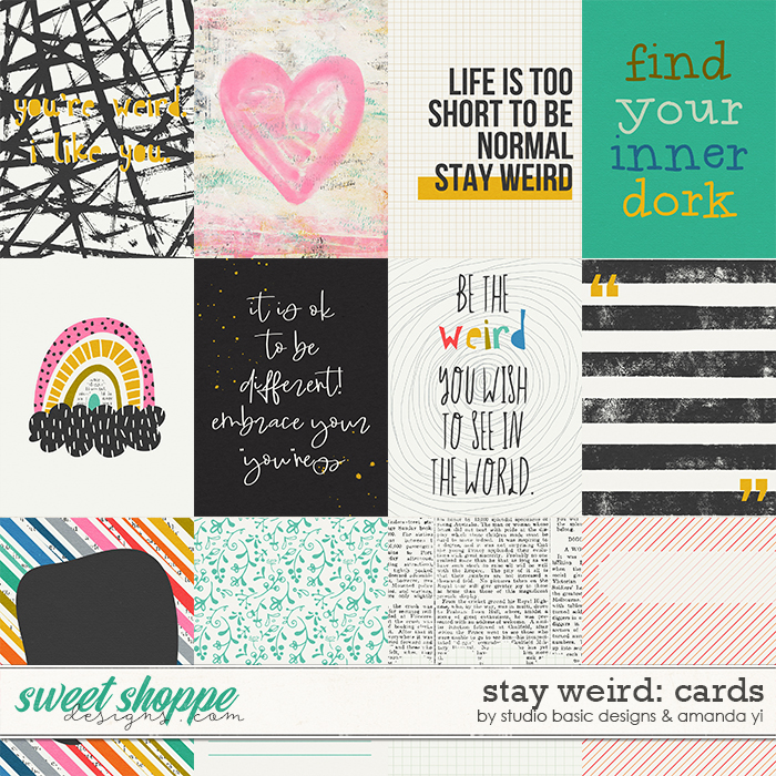 Stay Weird Cards by Amanda Yi & Studio Basic Designs