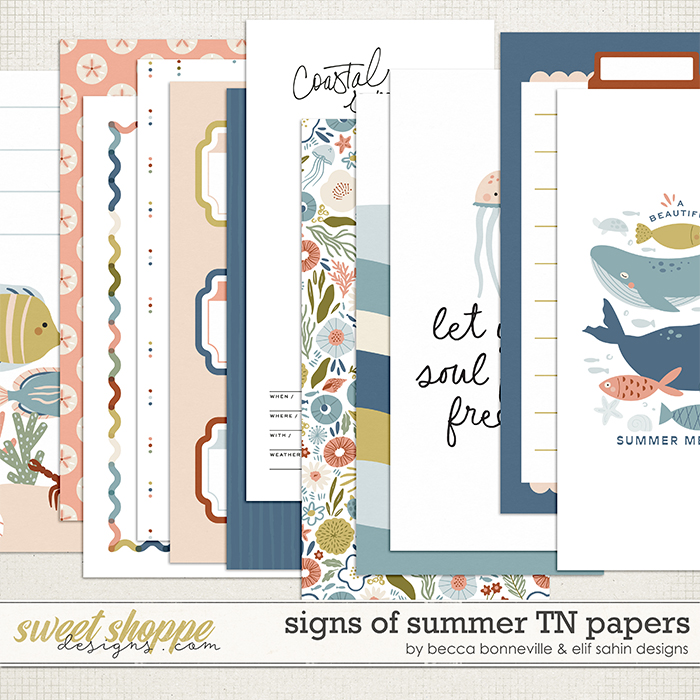 Signs of Summer TN Papers by Becca Bonneville & Elif Sahin Designs