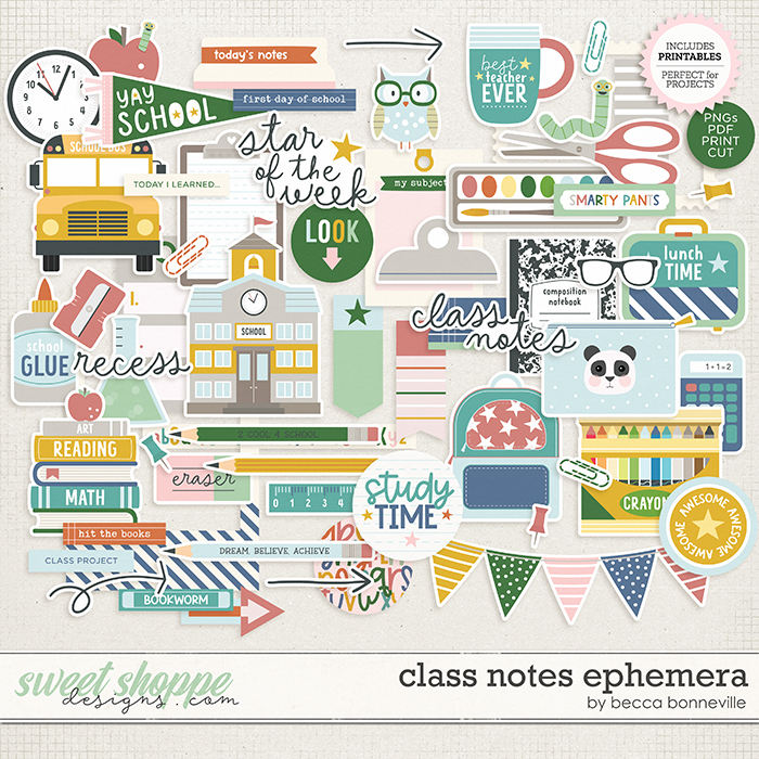 Class Notes Ephemera by Becca Bonneville