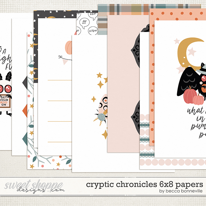 Cryptic Chronicles 6x8 Papers by Becca Bonneville