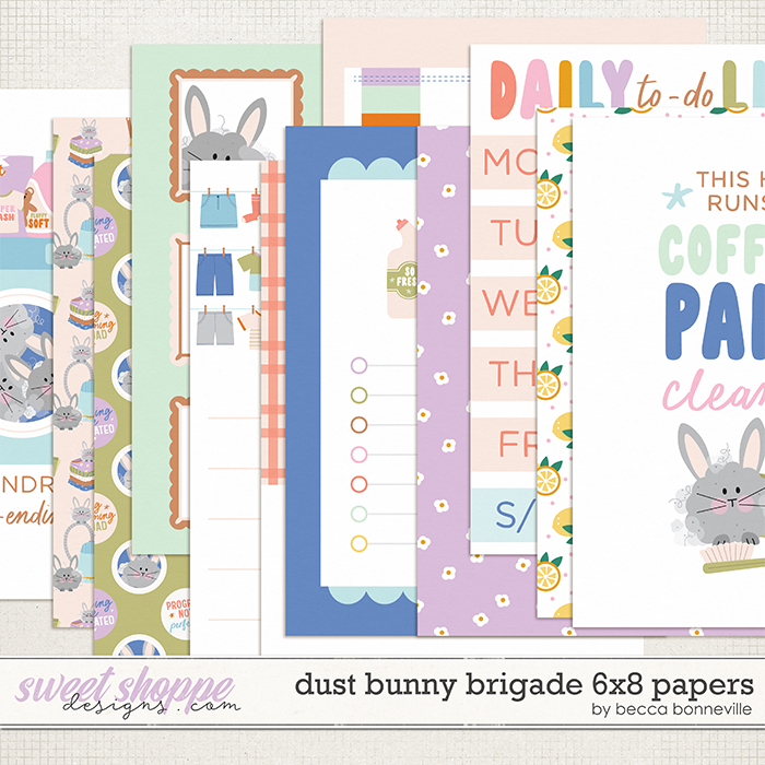 Dust Bunny Brigade 6x8 Papers by Becca Bonneville Dust Bunny Brigade 6x8 Papers by Becca Bonneville