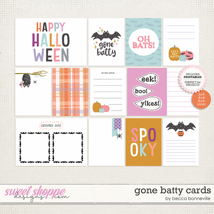 Gone Batty Cards by Becca Bonneville