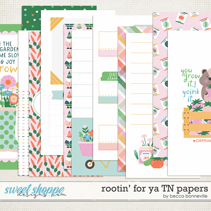 Rootin' for Ya TN Papers by Becca Bonneville 