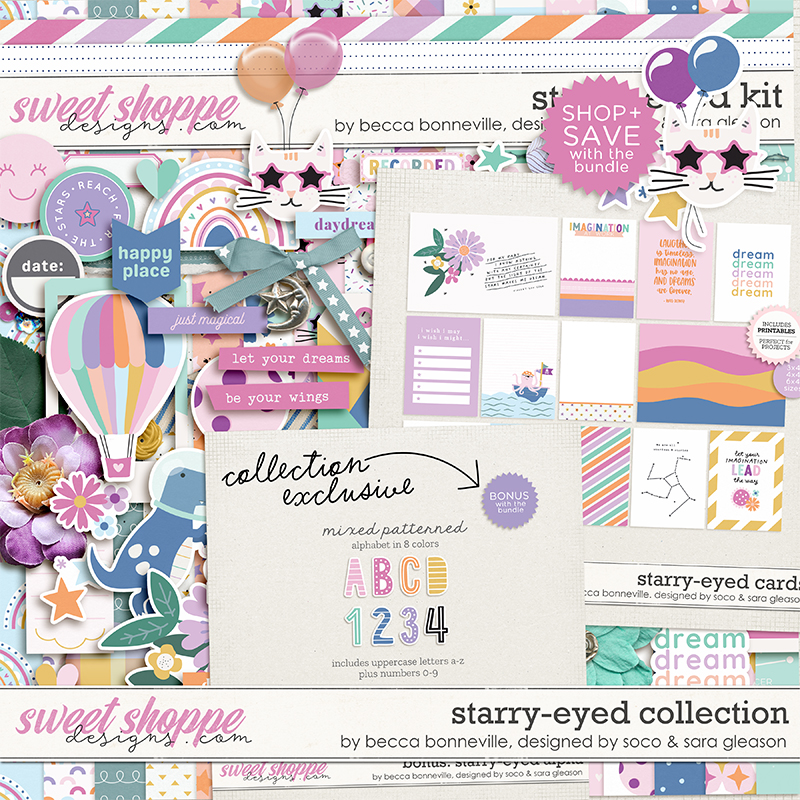 Starry-Eyed Collection by Becca Bonneville, Designed by Soco, & Sara Gleason