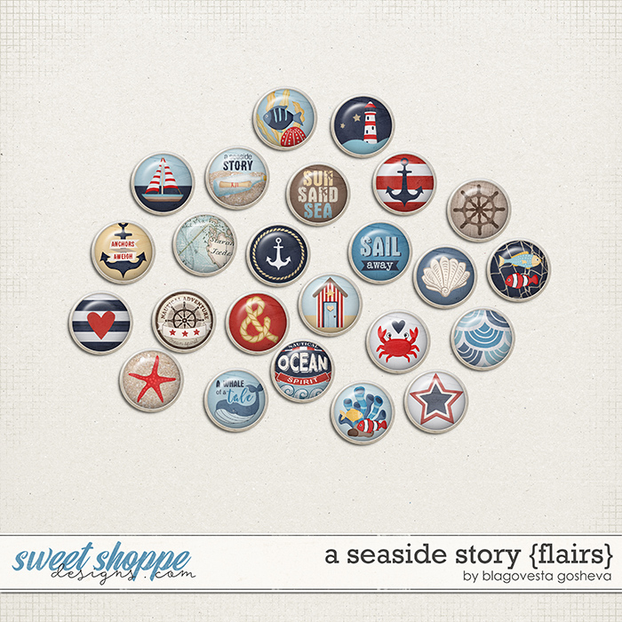 A Seaside Story {flairs} by Blagovesta Gosheva (FREE if you buy A Seaside Stories Bundle!)