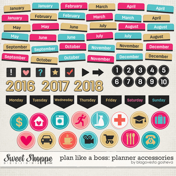 Plan Like a Boss: Planner accessories by Blagovesta Gosheva Plan Like a Boss: Planner accessories by Blagovesta Gosheva