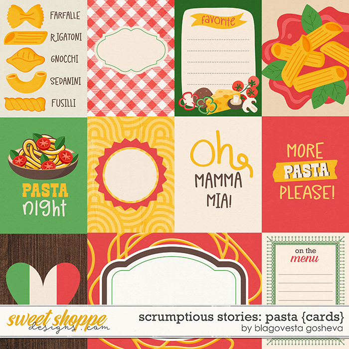 Scrumptious Stories: Pasta {cards} by Blagovesta Gosheva