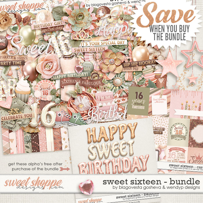 Sweet Sixteen {bundle} by Blagovesta Gosheva & WendyP Designs
