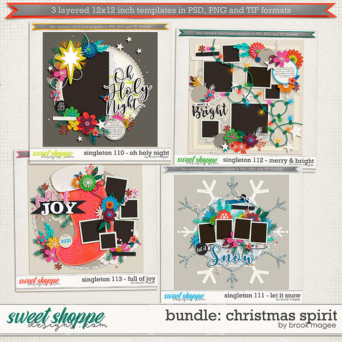 Brook's Templates - Bundle: Christmas Spirit by Brook Magee 