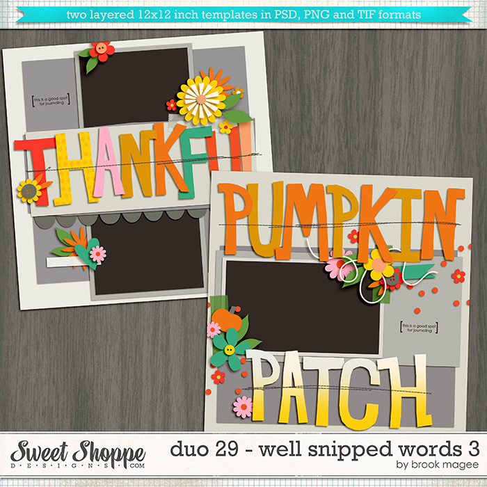 Brook's Templates - Duo 29 - Well Snipped Words 3 by Brook Magee