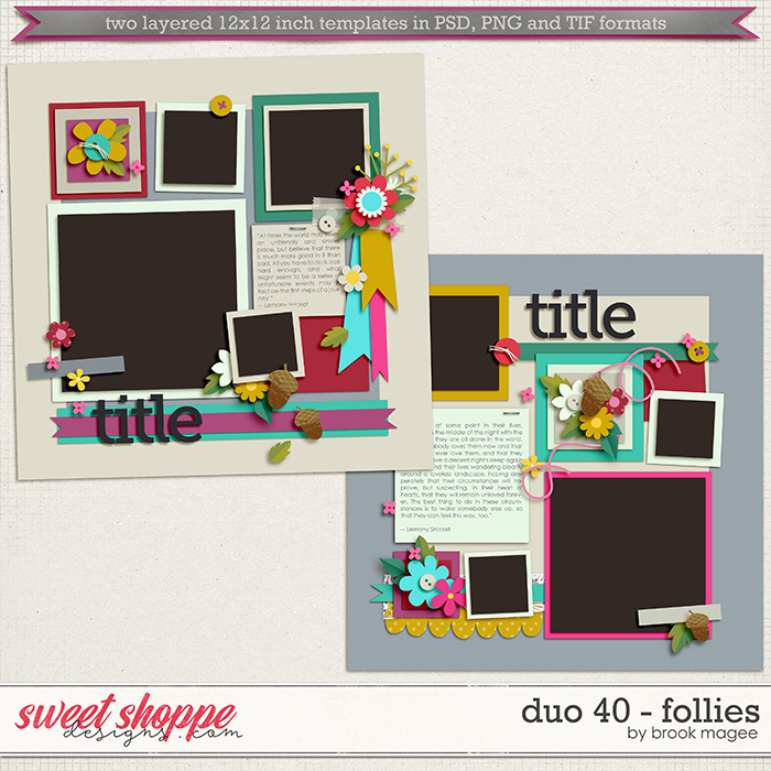 Brook's Templates - Duo 40 - Follies by Brook Magee