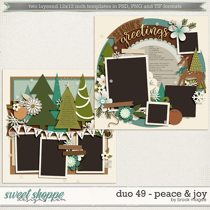 Brook's Templates - Duo 49 - Peace & Joy by Brook Magee