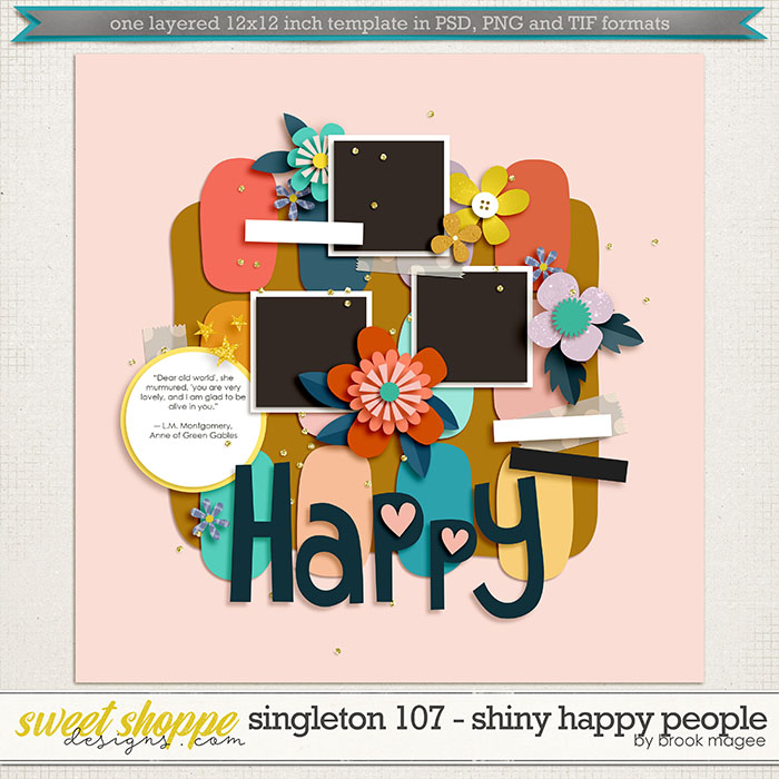 Brook's Templates - Singleton 107 - Shiny Happy People