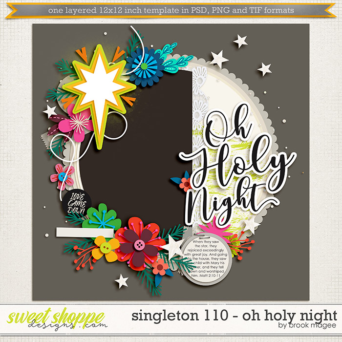 Brook's Templates - Singleton 110 - Oh Holy Night by Brook Magee 