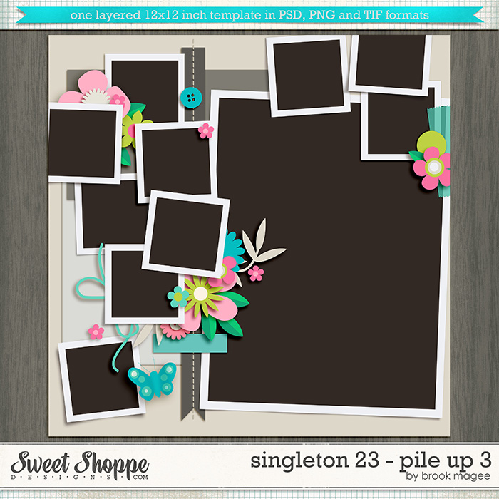 Brook's Templates - Singleton 23 - Pile Up 3 by Brook Magee