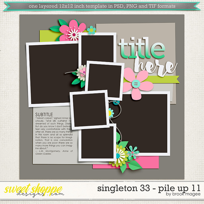 Brook's Templates - Singleton 43 - Pile Up 11 by Brook Magee