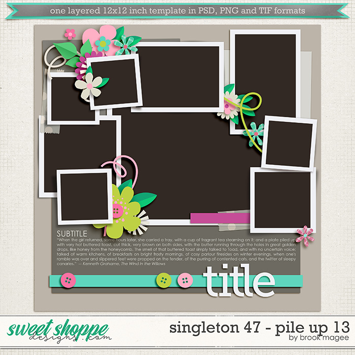 Brook's Templates - Singleton 47 - Pile Up 13 by Brook Magee