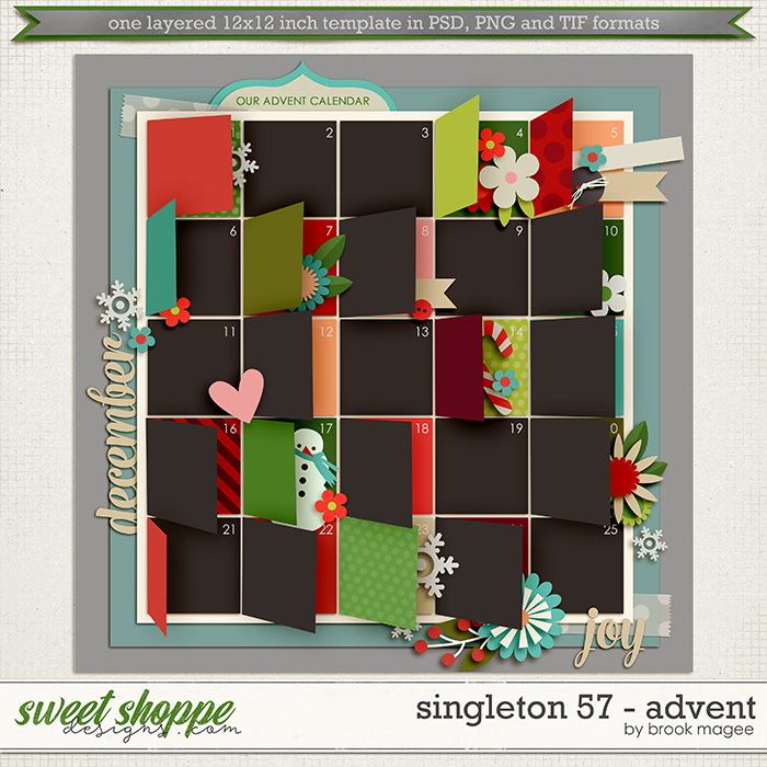 Brook's Templates - Singleton 57 - Advent by Brook Magee