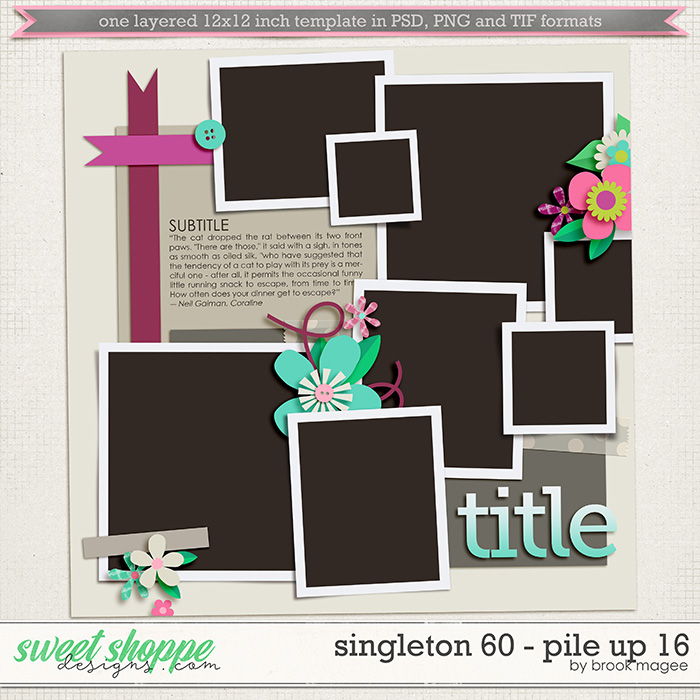 Brook's Templates - Singleton 60 - Pile Up 16 by Brook Magee