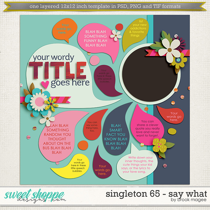 Brook's Templates - Singleton 65 - Say What by Brook Magee