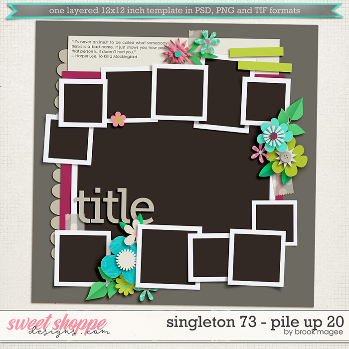 Brook's Templates - Singleton 73 - Pile Up 20 by Brook Magee