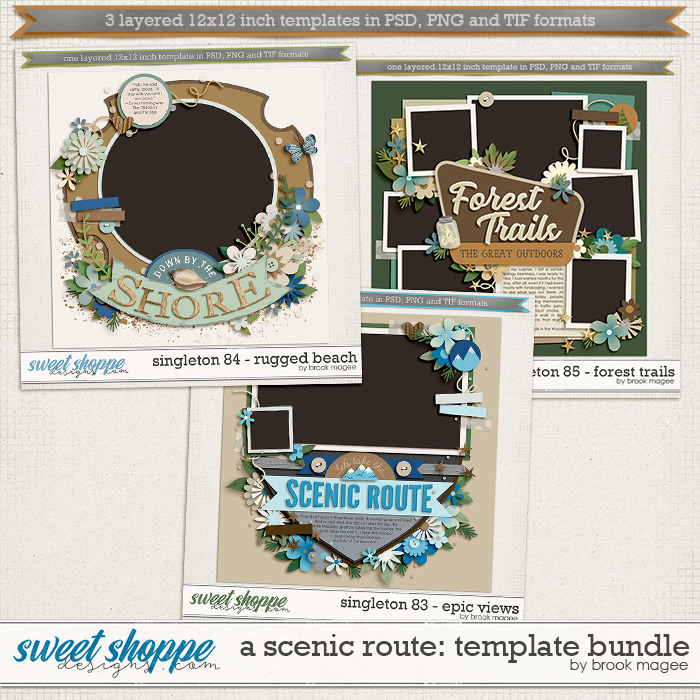 Brook's Templates - A Scenic Route: Template Bundle by Brook Magee