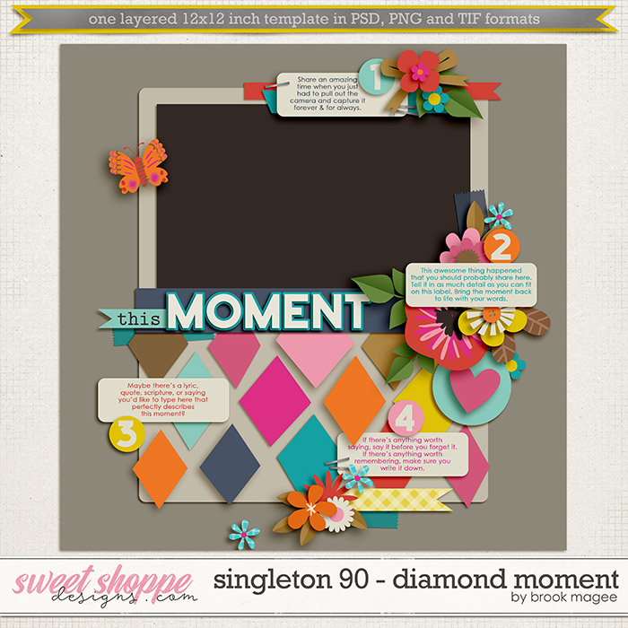 Brook's Templates - Singleton 90 - Diamond Moment by Brook Magee