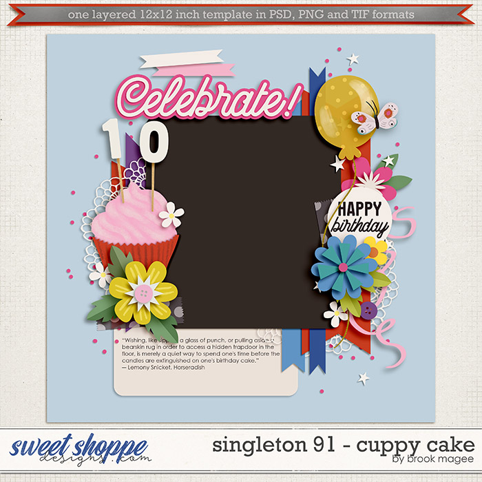 Brook's Templates - Singleton 91 - Cuppy Cake by Brook Magee