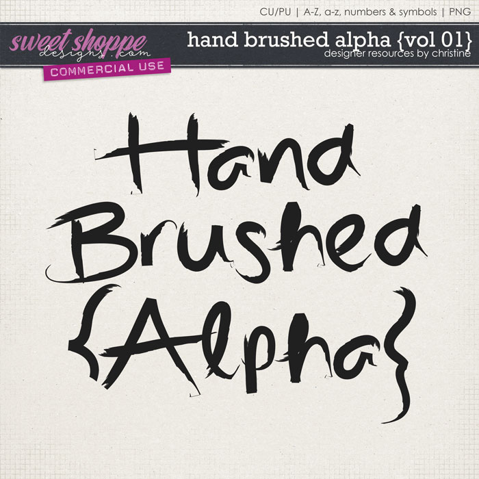 Hand Brushed Alpha {Vol 01} by Christine Mortimer