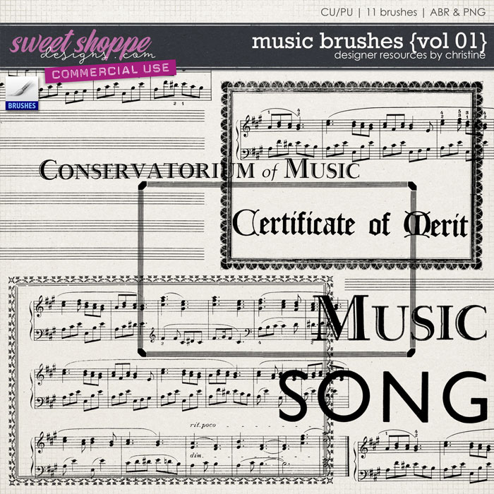 Music Brushes {Vol 01} by Christine Mortimer