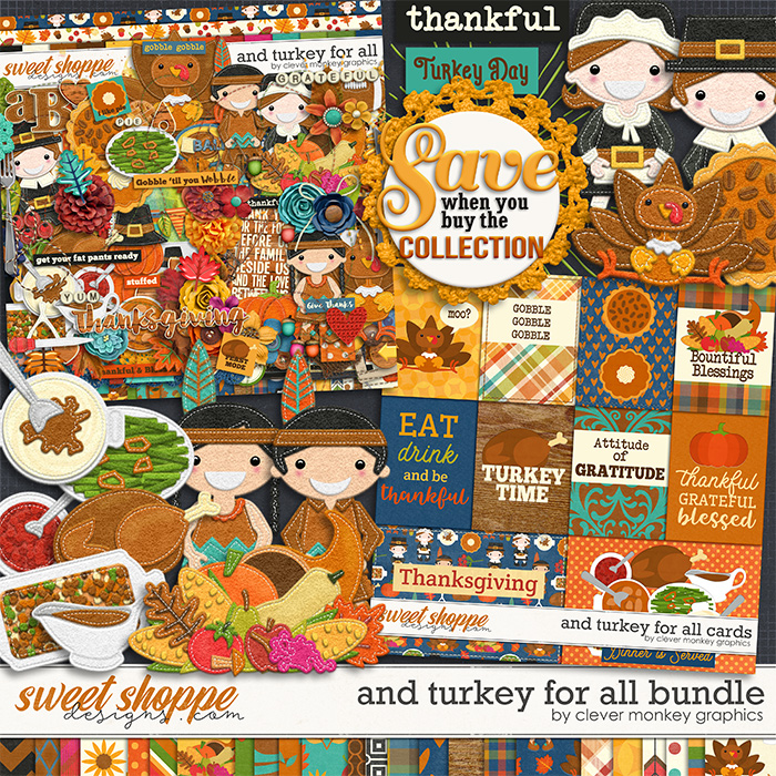 And Turkey for All Bundle by Clever Monkey Graphics