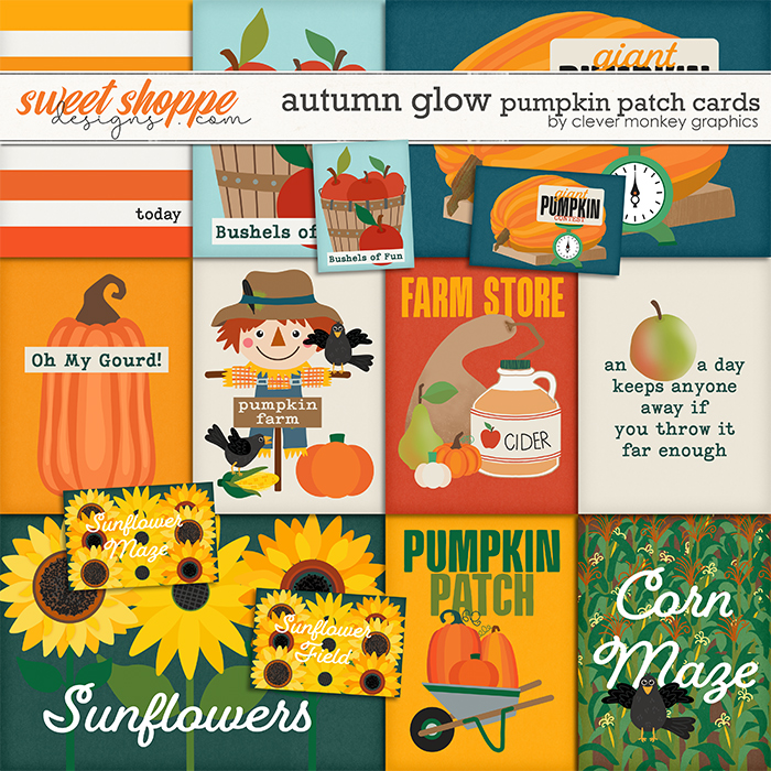 Autumn Glow Pumpkin Patch Cards by Clever Monkey Graphics 