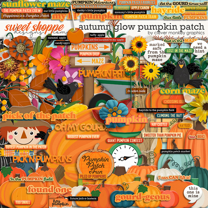Autumn Glow Pumpkin Patch Add-on by Clever Monkey Graphics 