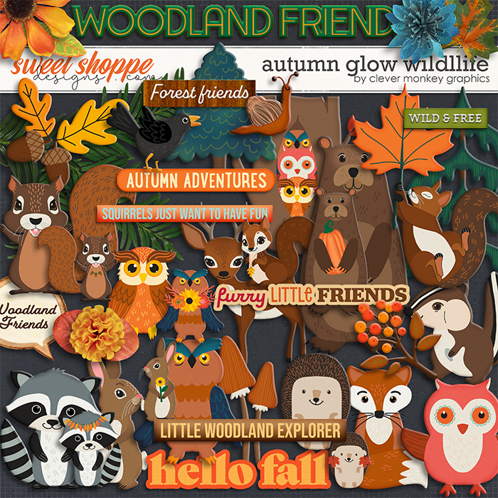 Autumn Glow Wildlife by Clever Monkey Graphics